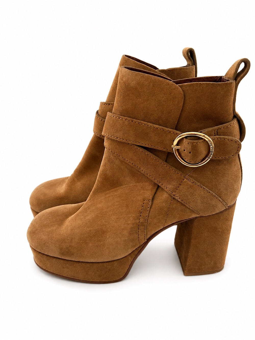 See By Chloe Lyna Brown Suede Platform Ankle Boots Size 40 EU 9-9.5 US